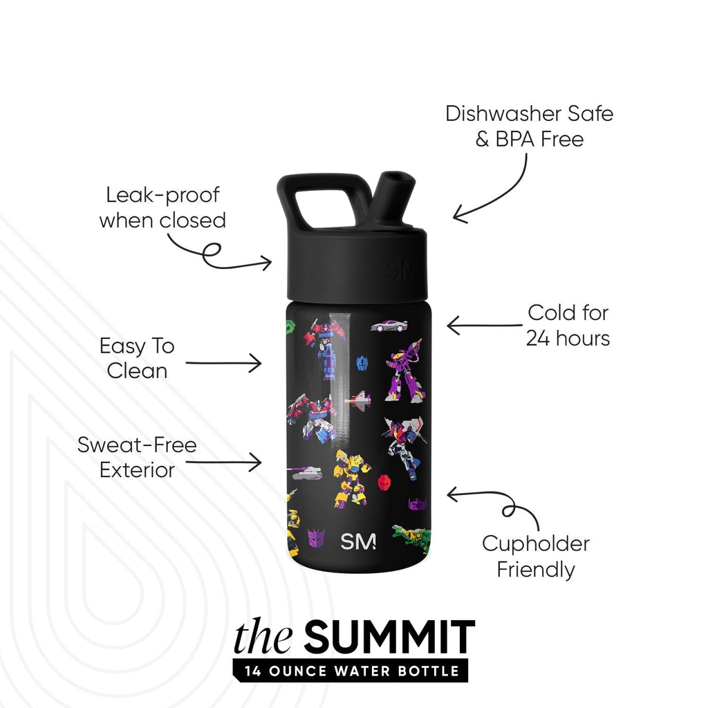 Summit Kids Water Bottle with Straw Lid