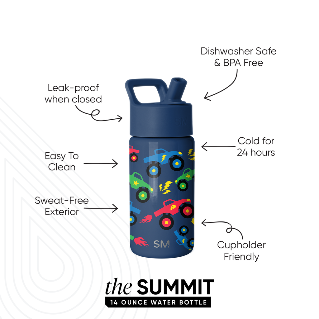 Summit Kids Water Bottle with Straw Lid
