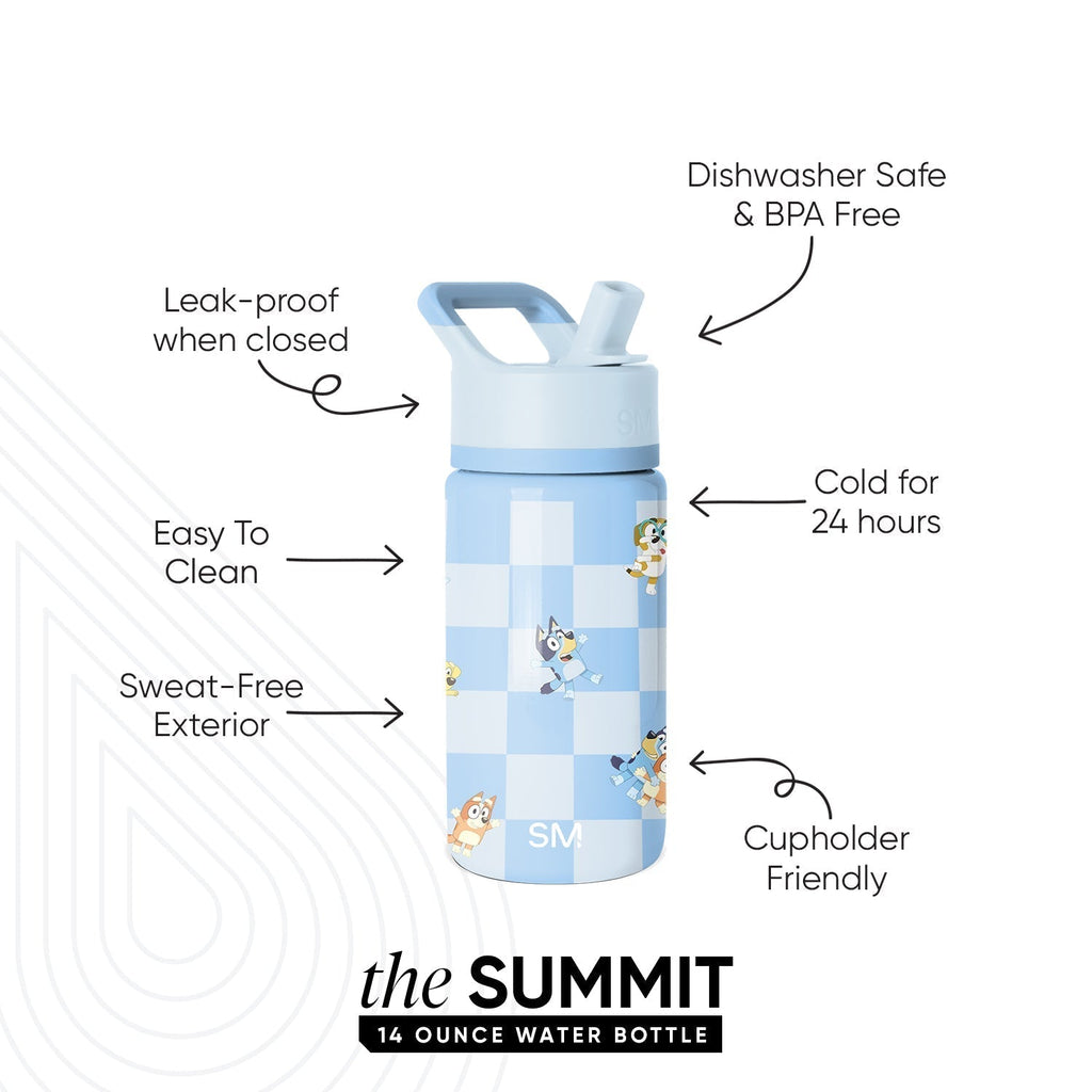 Summit Kids Water Bottle with Straw Lid